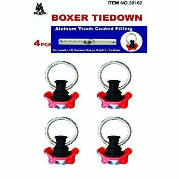 Boxer Tools 4 Piece Aluminum Single Stud Track Fitting Rubber Boot O Ring RED 30162